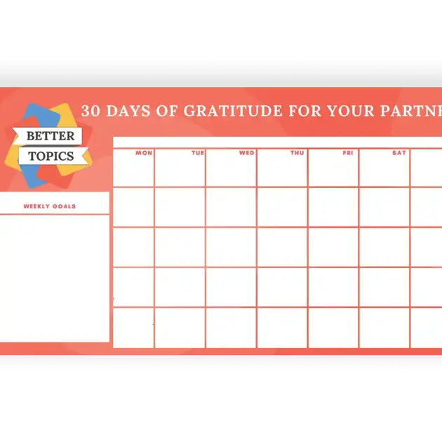 Personalized Gratitude Calendar